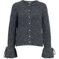 Object Objsalika L/S Re Knit Cardigan 142 - Grey - XL