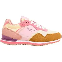 Pepe Jeans for girl. PGS40016 London band multicoloured slippers (40), Flat, Laces, Casual, Multicolor, children's fashion