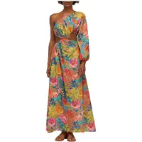 Sundek Vestito Wild Garden Pitkähihainen Pitkä Mekko