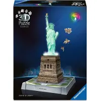 Ravensburger 3D Puzzle: 3D Iconics - Statue of Liberty Night Edition (108pcs)