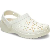 Crocs Classic Floral Cut Out Clog K - White - 36/37
