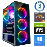 INTOP Tietokone Ryzen 5 7500F 16GB DDR5 1TB SSD M.2 NVME RTX3050 6GB WIN11