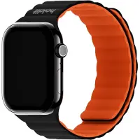 Holdit Watch Band Silicone Magnet Orange/Black 42/44/45/46/49 mm