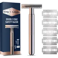 Gillette King C. Double Edge partakone + vaihtoterät 5 kpl