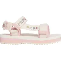 Pepe Jeans for girl. PGS70068 Raw white trek strappy sandals (36), 1 to 3 cm, Velcro, Casual, children's fashion