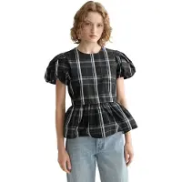 Scotch & Soda Cap Taffeta Peplum Lyhythihainen Bluusi