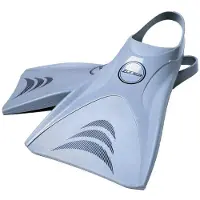 Zone3 Silicone V-Flex Ergo Swim Training Fins Silver - XL