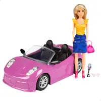 Colorbaby 47813 Isabella With Car Nukke