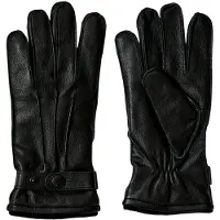 Selected Slmpoul Leather Gloves - Black - L/XL