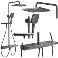REA Pedro Titanium suihkusetti termostaatilla