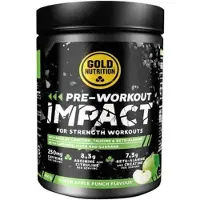 Gold Nutrition Pre-workout Impact Energiepulver Grüner Apfel 400g