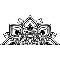 Wallity metallinen seinäkoriste Mandala, 118x59 cm
