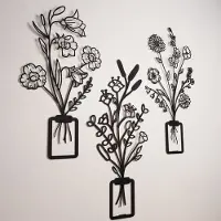 Hobby Hall Riippuva koriste Flowers in Vase, 3 kpl