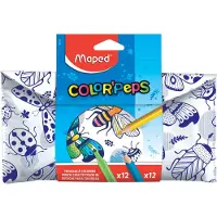 Maped Pencil case to fill in. With 12 felttips and 12 colour pencils