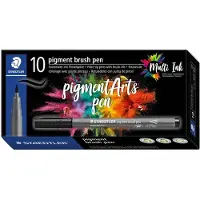 Staedtler pigment brush pen 10 pcs intense black