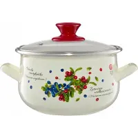 Hobby Hall Emalikattila kannella Mustikka, 4,2 l, 20 cm