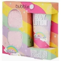 Raw Organic Bubblet Rainbow Body Lotion &amp; Socks Gift Set