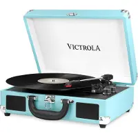 Victrola Kannettava levysoitin Bluetoothilla ja sisäänrakennetuilla kaiuttimilla
