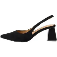 Bianco Biamaralyn Slingback Faux Suede - Black - 41