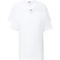 Schiesser Short-Sleeve Jersey T-Shirt, 2-Pack, V-Neck, White - American T-Shirt - White - XXXL