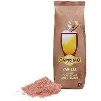 Caprimo Vaniljanmakuinen kaakaopohjainen cappuccino-pikakahvi Caprimo Cappuccino Vanilla Less Sugar, 1 kg