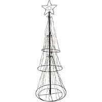 Luca Lighting Joululattiavalaisin musta puu 150cm sis. LED ajastimella IP44 - Ugoku