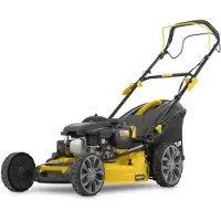 Powerplus POWXG60246 bensiinikäyttöinen ruohonleikkuri itsevetävä nurmikon leikkuuseen 173cc 510mm 7 leikkuukorkeutta keruusäiliö 60L jopa 1500m2