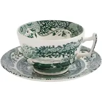 Spode Heritage Green Italian kuppi ja lautanen Vihreä, 0,2 l