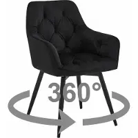 Leobert 360° kääntyvä ruokapöydän tuoli Jork360, musta
