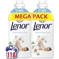 Lenor -huuhteluaine Sensitive Cotton Fresh, 2x1,239 l