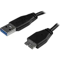 StarTech.com USB 3.2 Gen 1 USB-A – Micro USB -kaapeli, 0,15 m, musta