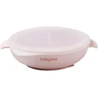 Virgel BABY ONO 1661/02 SILICONE PLATE WITH SUCTION CUP AND LID PINK