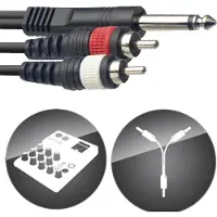 Stagg Audiokaapeli Jack-2xRCA SYC3/P2CM E, 3 m