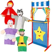 Colorbaby Cucu Show Punahilkka-nukketeatteri Opetuslelu