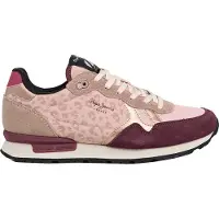 Pepe Jeans for woman. PLS400018 Brit Master shoes pink (40), Flat, Laces, Casual, Purple