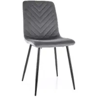 Signal Meble 4-osainen tuolisetti Daren Velvet, harmaa