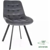 Signal Meble 4 tuolin setti Monti Velvet, harmaa