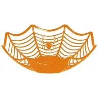 Hobby Hall Halloween-oranssi karkkikulho hämähäkinseitillä, 28cm