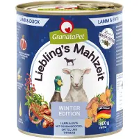 Granatapet Säästöpakkaus: 12x800g lammas & ankka, koiran märkäruoka