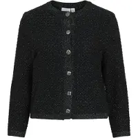 Vila Vimalay O-Neck L/S Button Knit Cardigan - Black - XS