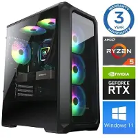 INTOP Tietokone Ryzen 5 5600X 32GB 1TB SSD M.2 NVME RTX3050 6GB WIN11