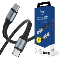 3MK Hyper Cable 3mk Hyper Cable N-SERIES USB-C / USB-C 2m 20V/3A 60W / musta