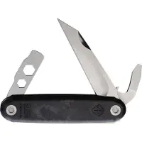 American Service Knife The Iron Sides Folder Seax CF