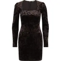 Superdry for woman. W8011984A Brown Velvet dress (XL), Casual, Party, Classic, Polyester, Long sleeve