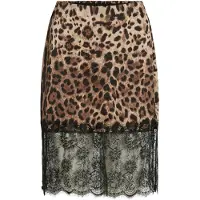 Noisy May Nminferno Mw Short Satin Lace Skirt - Multi/patterned - XL