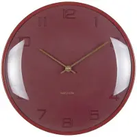 Karlsson seinäkello Fuerte Dome burgundy red KA6084RD