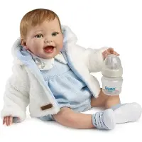 MuÑecas Guca Mateo Käsinmaalattu Reborn-vauva 46 Cm-luonnollisilla Hiuksilla 38 Cm