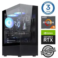 INTOP Tietokone Ryzen 5 5500 32GB 1TB SSD M.2 NVME RTX5070 12GB no-OS