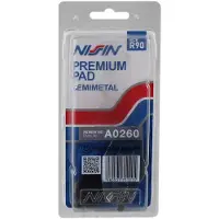 Nissin Premium A0260 2p-229ns Puolimetalliset Jarrupalat