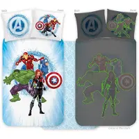 BrandMac Bed Linen Avengers 91 Glow - 100X140 40X45 Cm - Multi/patterned - 100X140.40X45CM
